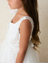 Girls Blooming Grace 3-D Flower Girl Dress with Removable Shoulder Bows, Sizes 2-12